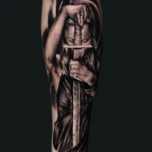 black and grey tattoo