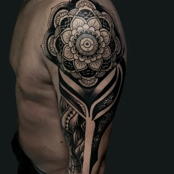 black and grey tattoo